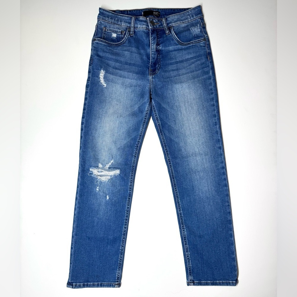 Kut From The Kloth Women’s Elizabeth High Rise Crop Straight Leg Jeans Size- 2